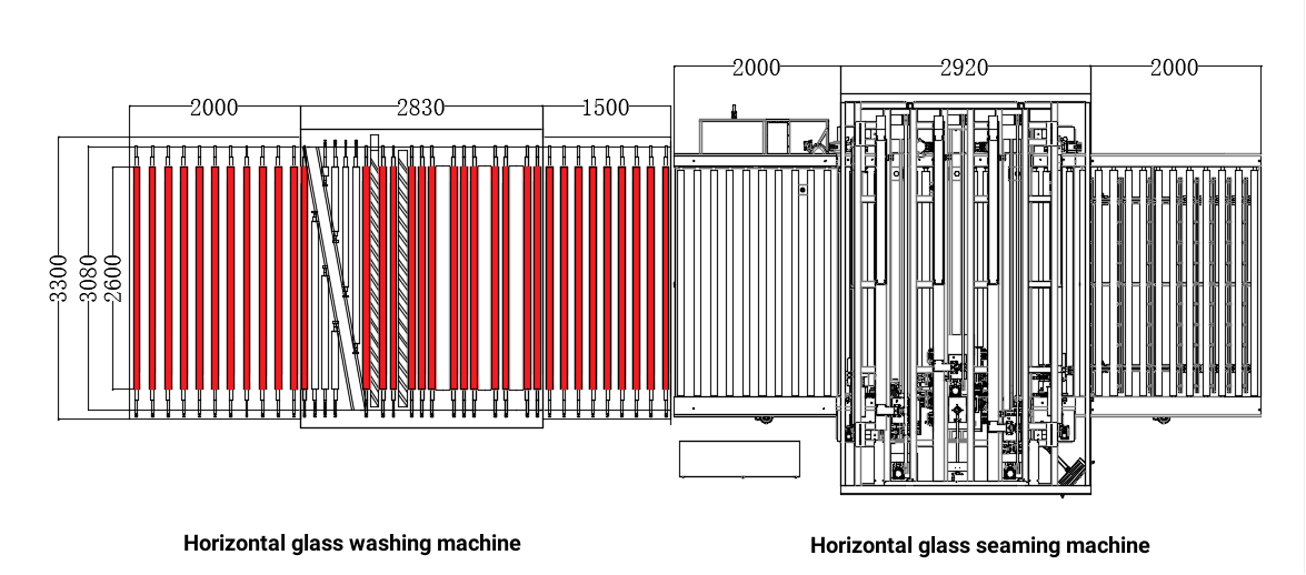 Figure 3 Fully-automatic horizontal four-edge straight-line glass edging machine 3