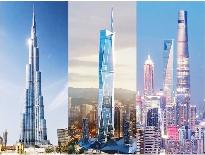 The top three tallest buildings in the future