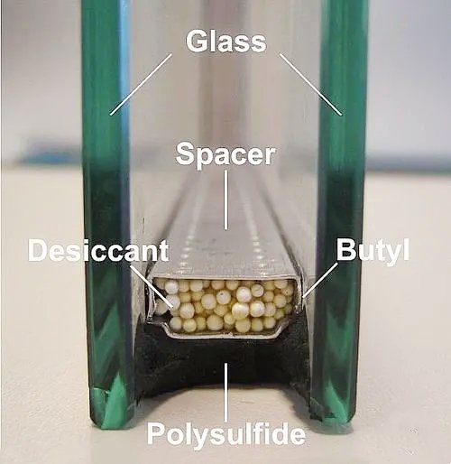 Figure 1 The structure of insulating glass units