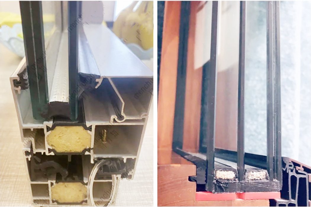 The left insulating laminated glass sample angle, the right double insulating laminated glass sample angle