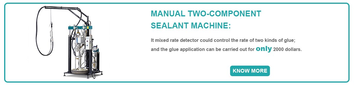 manual insulating glass two-component sealant sealing machine