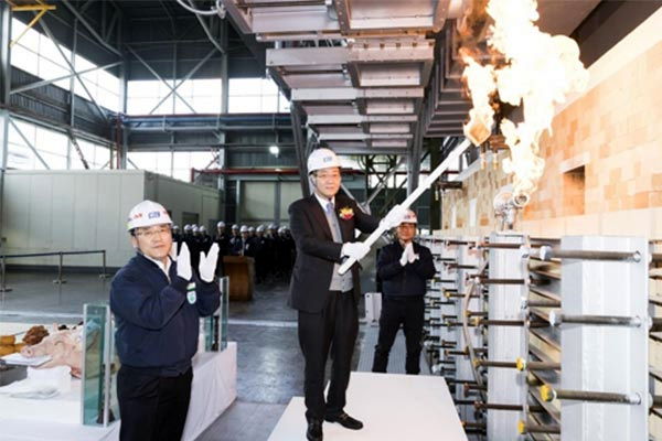 Figure 1 The signing site from 1200 t/d float glass production line 1