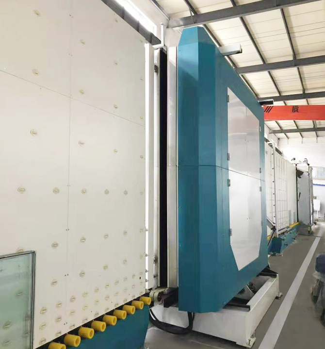 The automatic insulating glass inflation processing of IG line 1