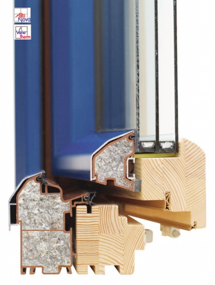 Figure 7 Three-layer glass insulation window three-dimensional cutaway diagram 1
