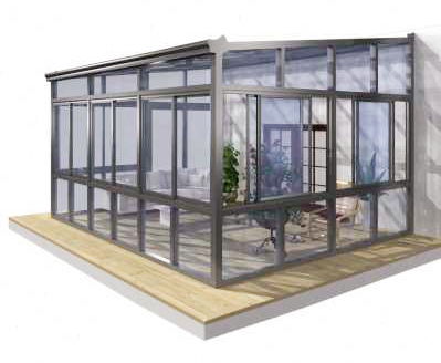 Figure 11 Sun room laminated tempered glass