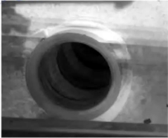 Figure 6 The degumming at the edge of the hole