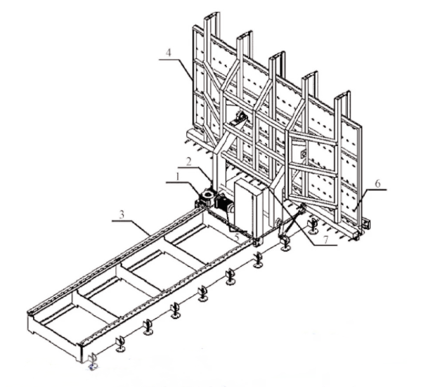 Figure 3 Schematic diagram of the equipment structure of the in-out and out-of-warehouse handling trolley