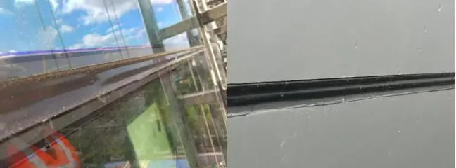 Figure 4 Aluminum curtain wall sealant bubbling phenomenon