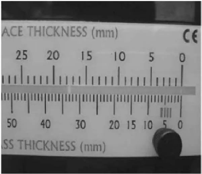 b measuring thickness tool