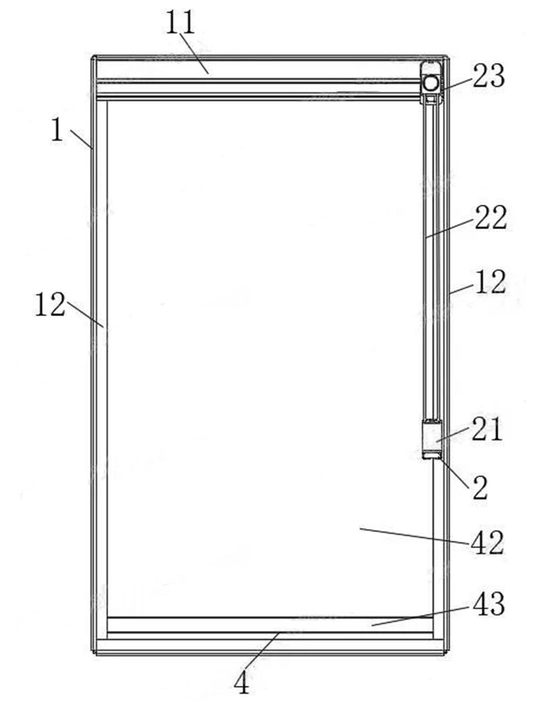 Figure 6 The built-in sunshade insulating glass design 1