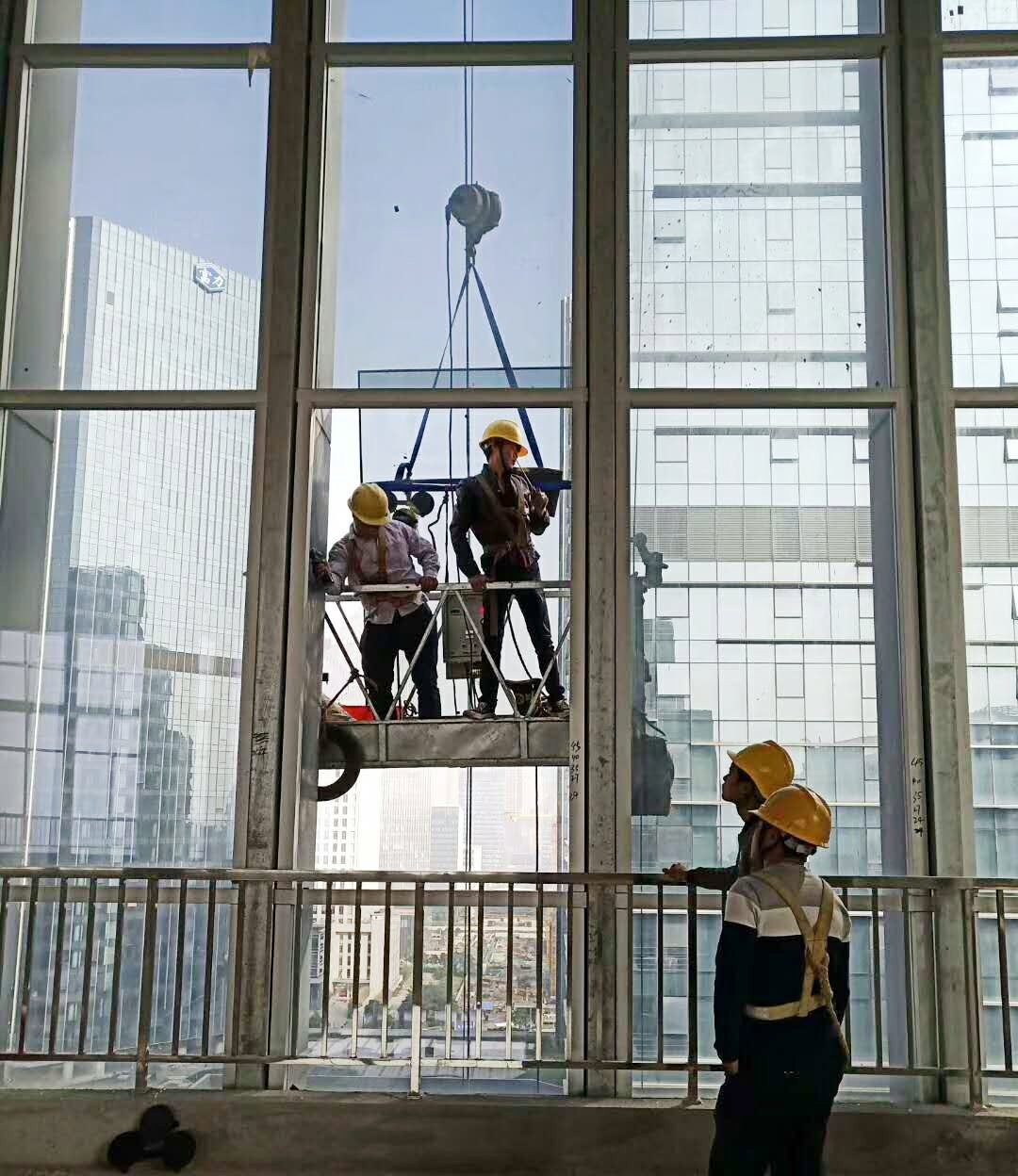Figure 2 The installation processing of glass curtain wall 2