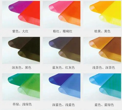 Figure 1 More difference colors of the PVB film laminated glass