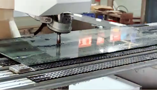 Figure 9 The glass hole punching processing