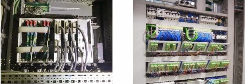 Figure 4 Comparison of the old control system (left) and the new control system (right)