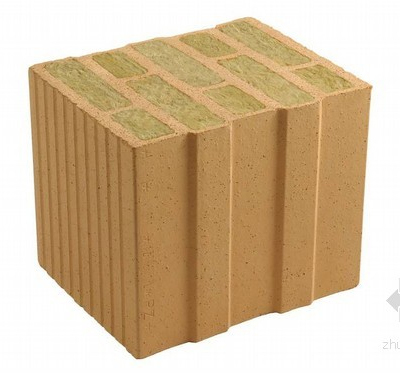 Figure 3 Clay brick sample with an interior cavity filled with insulation material