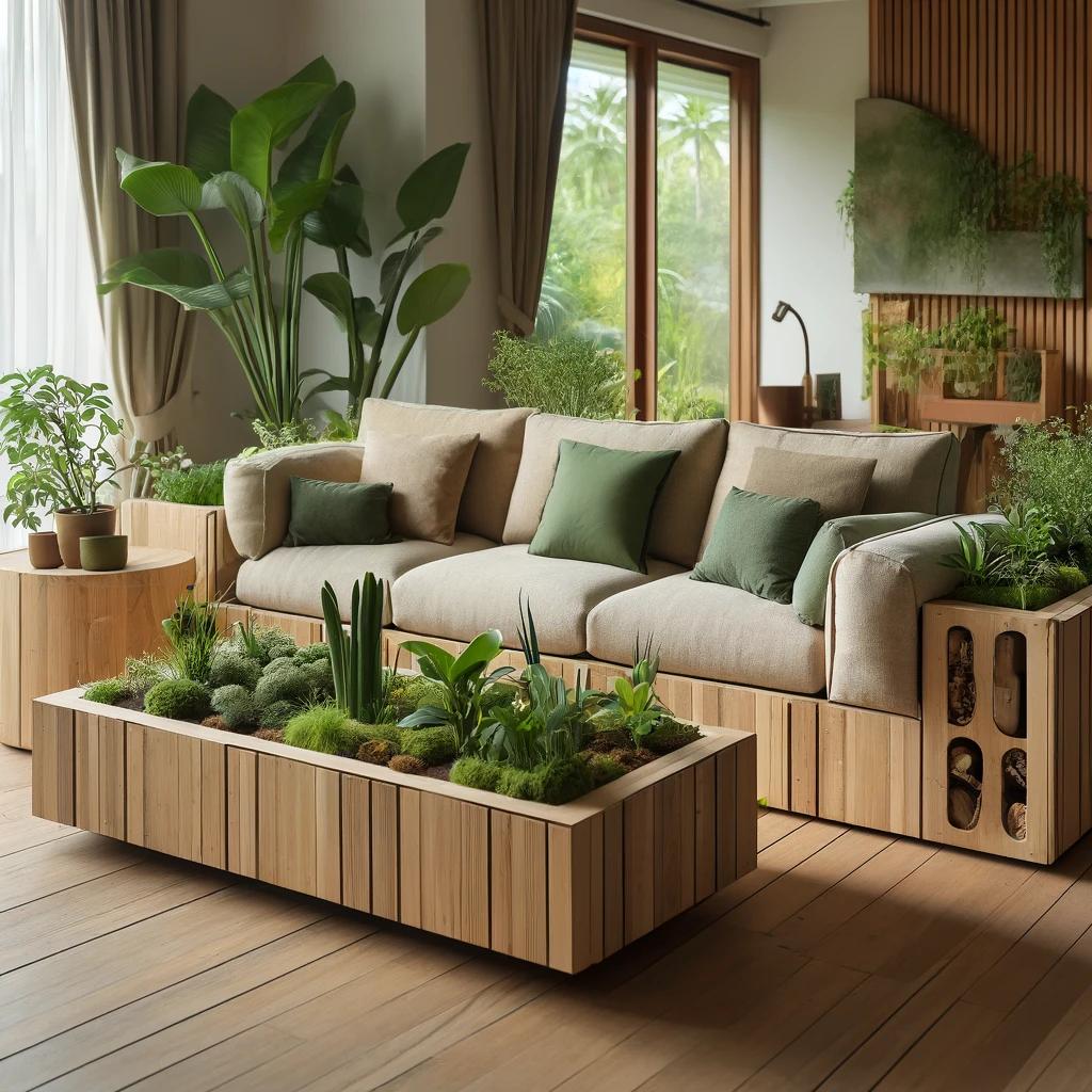 Sofa mit biophilem Design