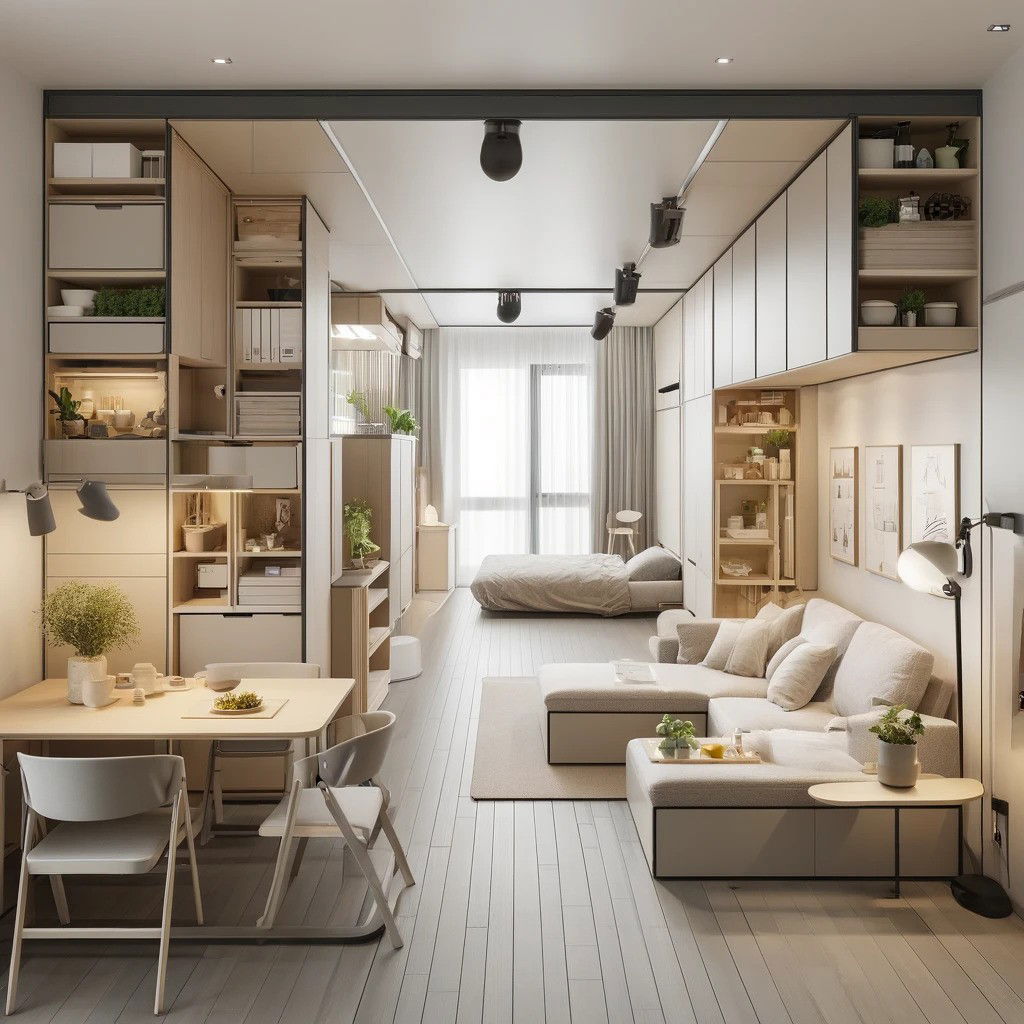 Beispiel für einen flexiblen und multifunktionalen Wohnraum