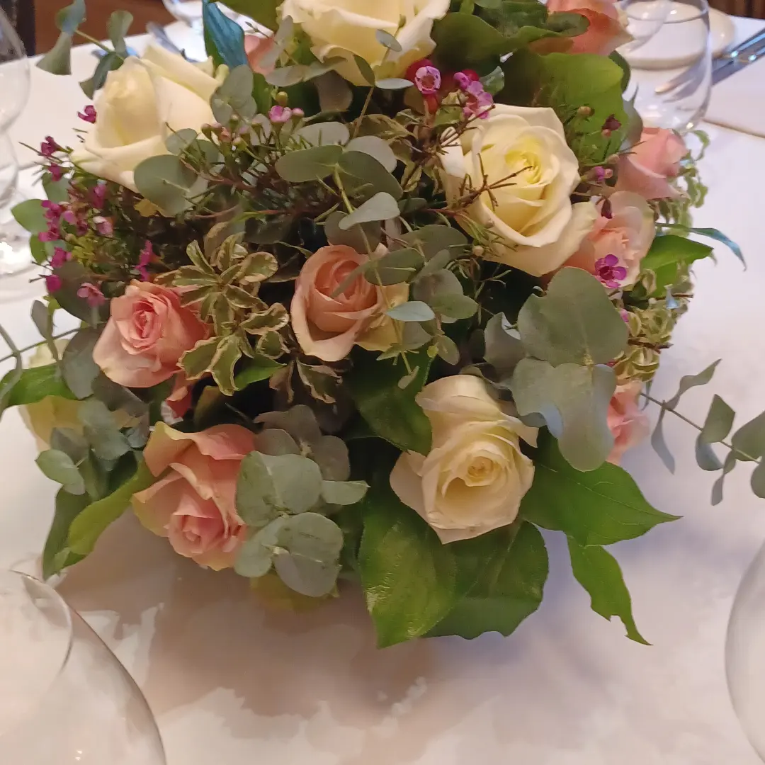 Table flowers for lunchtime British Fashion Council event at The Nomad Hotel 