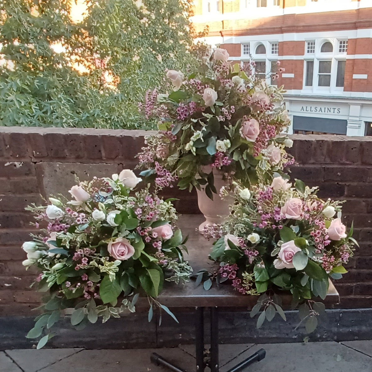 Large Urn Pedestal arrangements