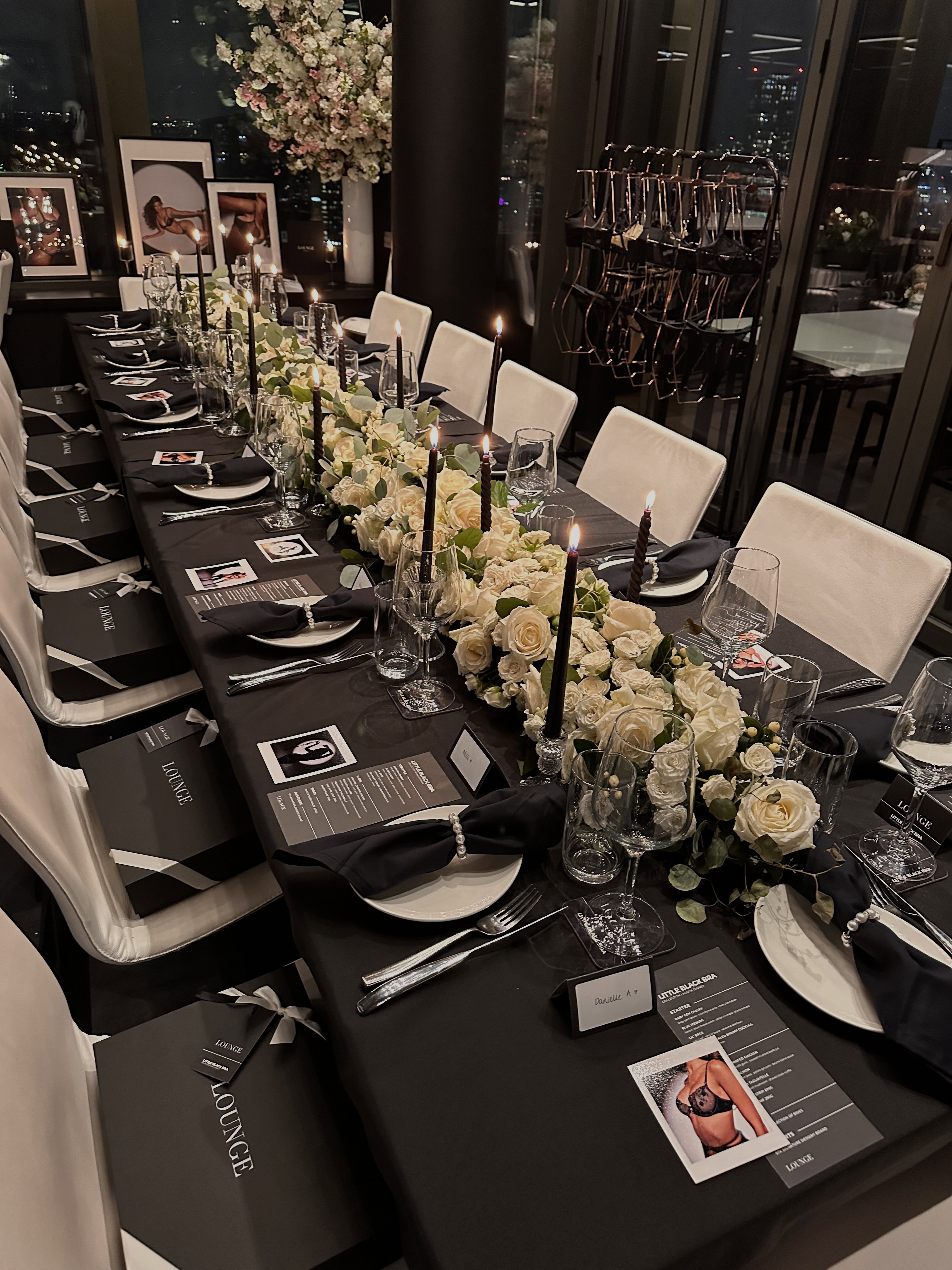 Lounge Underwear Little Black Bra Launch event dinner