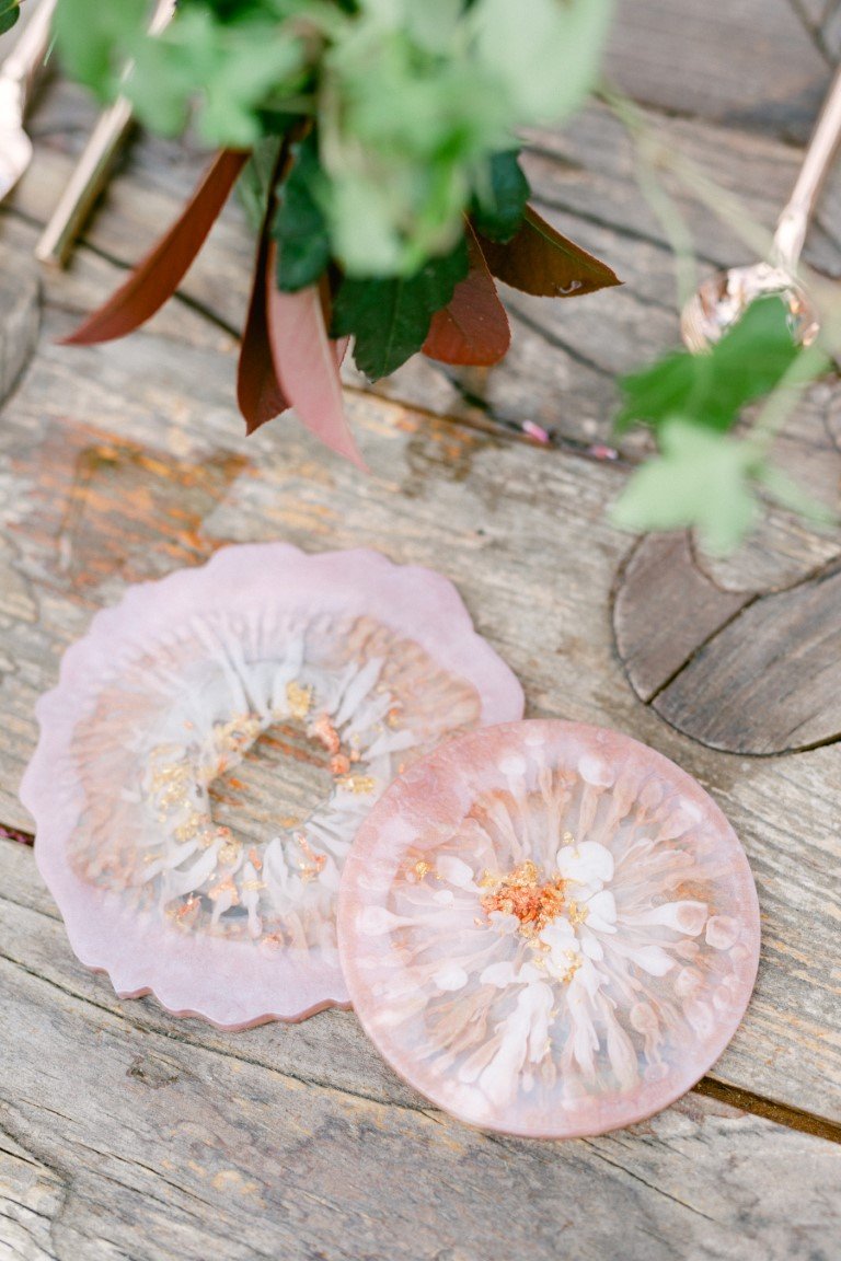 FS Events Styled Shoot - Resin Coasters by Maria Gavala Artist