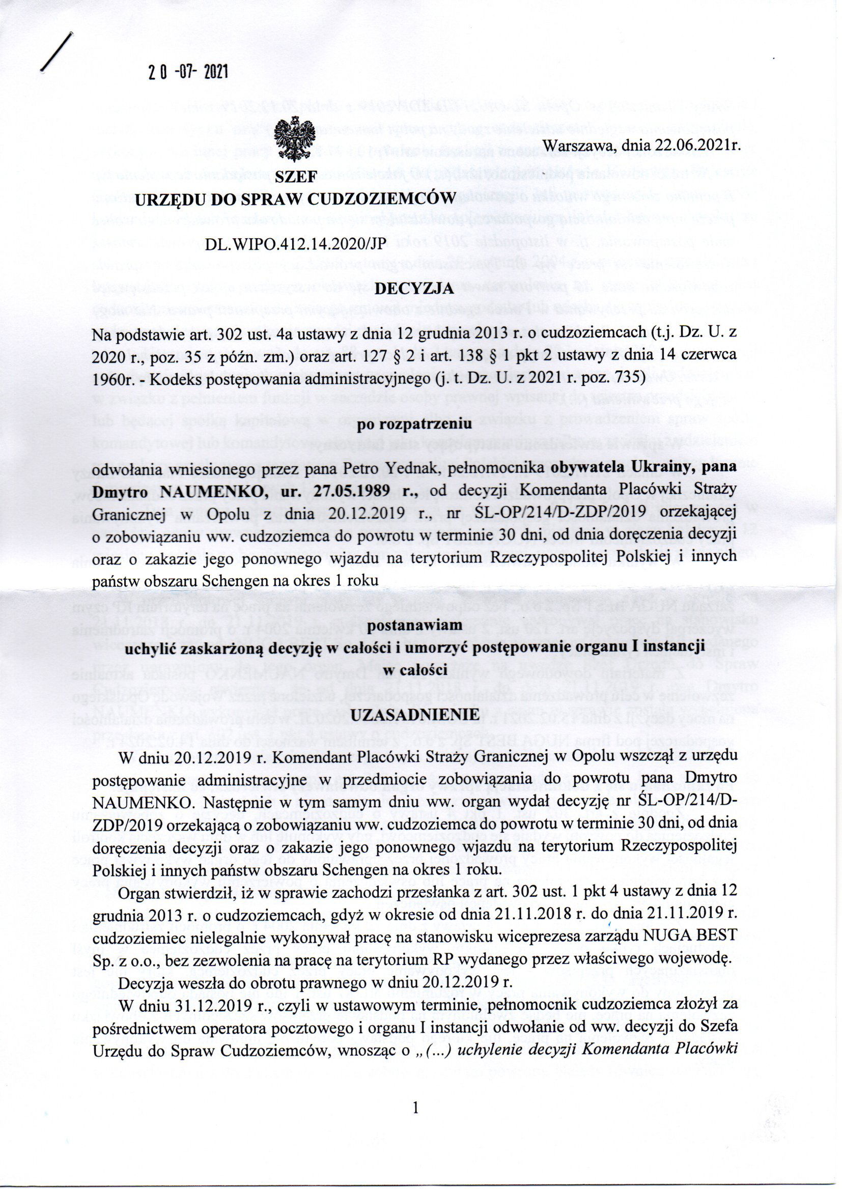 Urząd do Spraw Cudzoziemców – 2