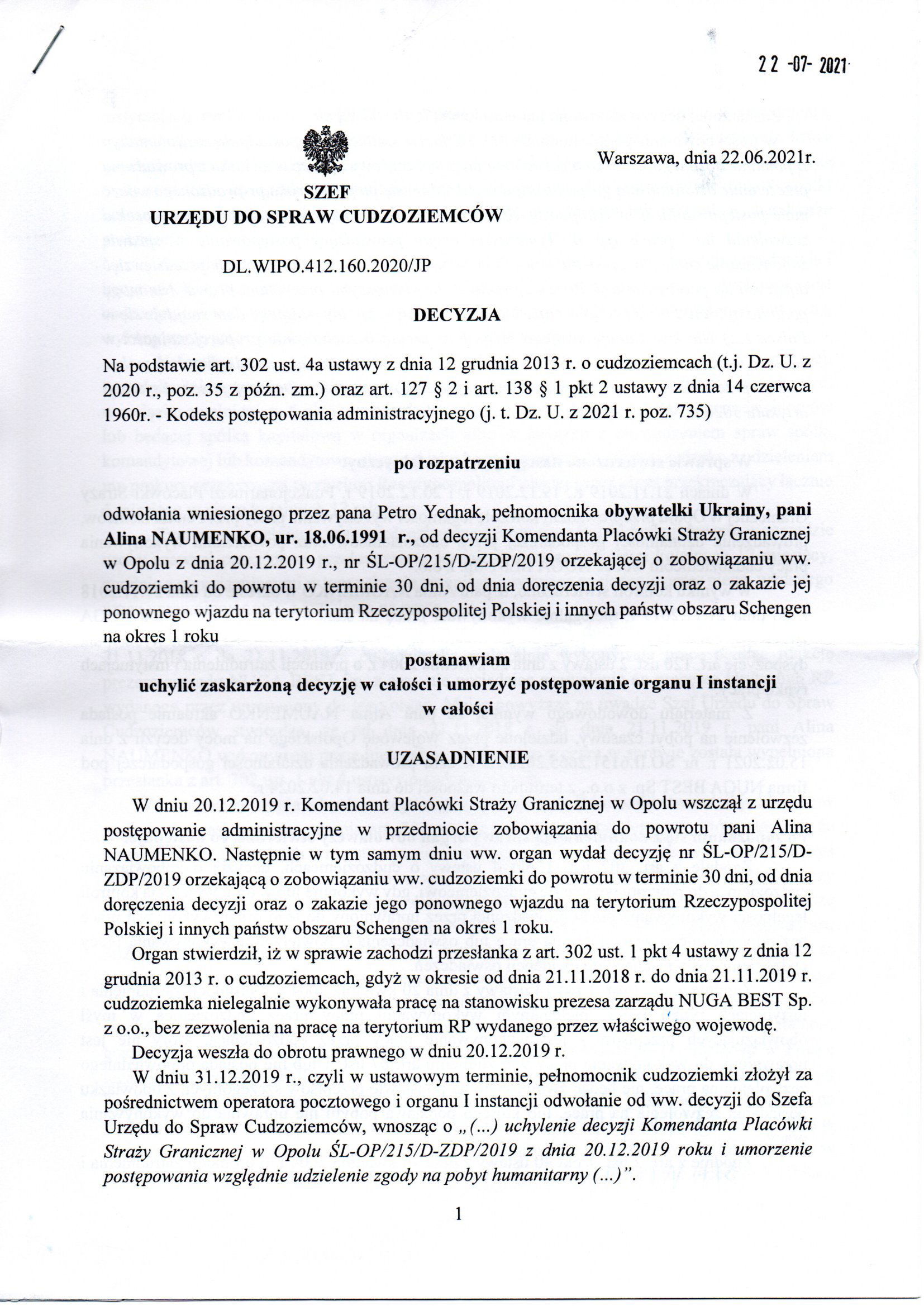 Urząd do Spraw Cudzoziemców – 2