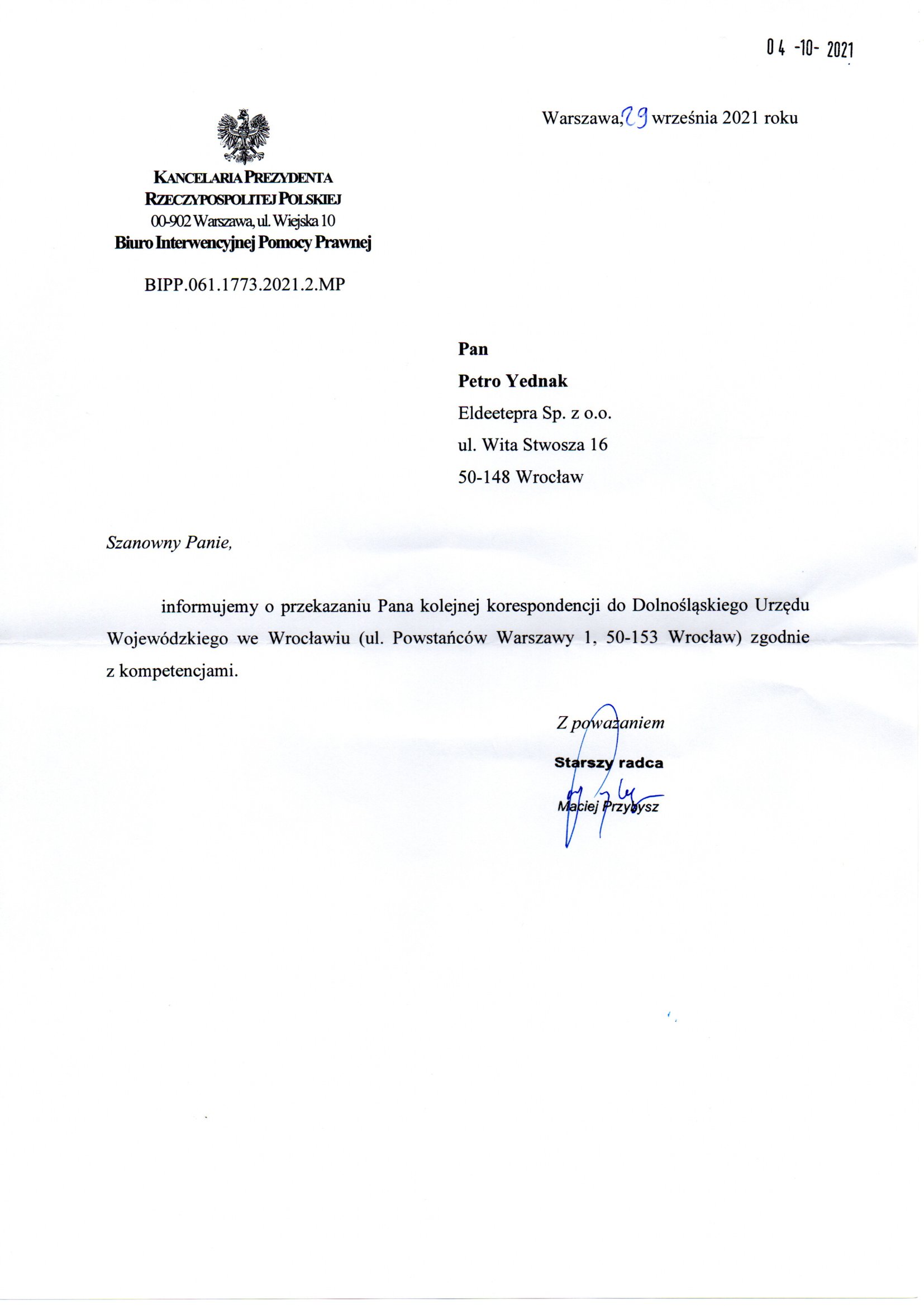 Prezydent Rzeczypospolitej Polskiej