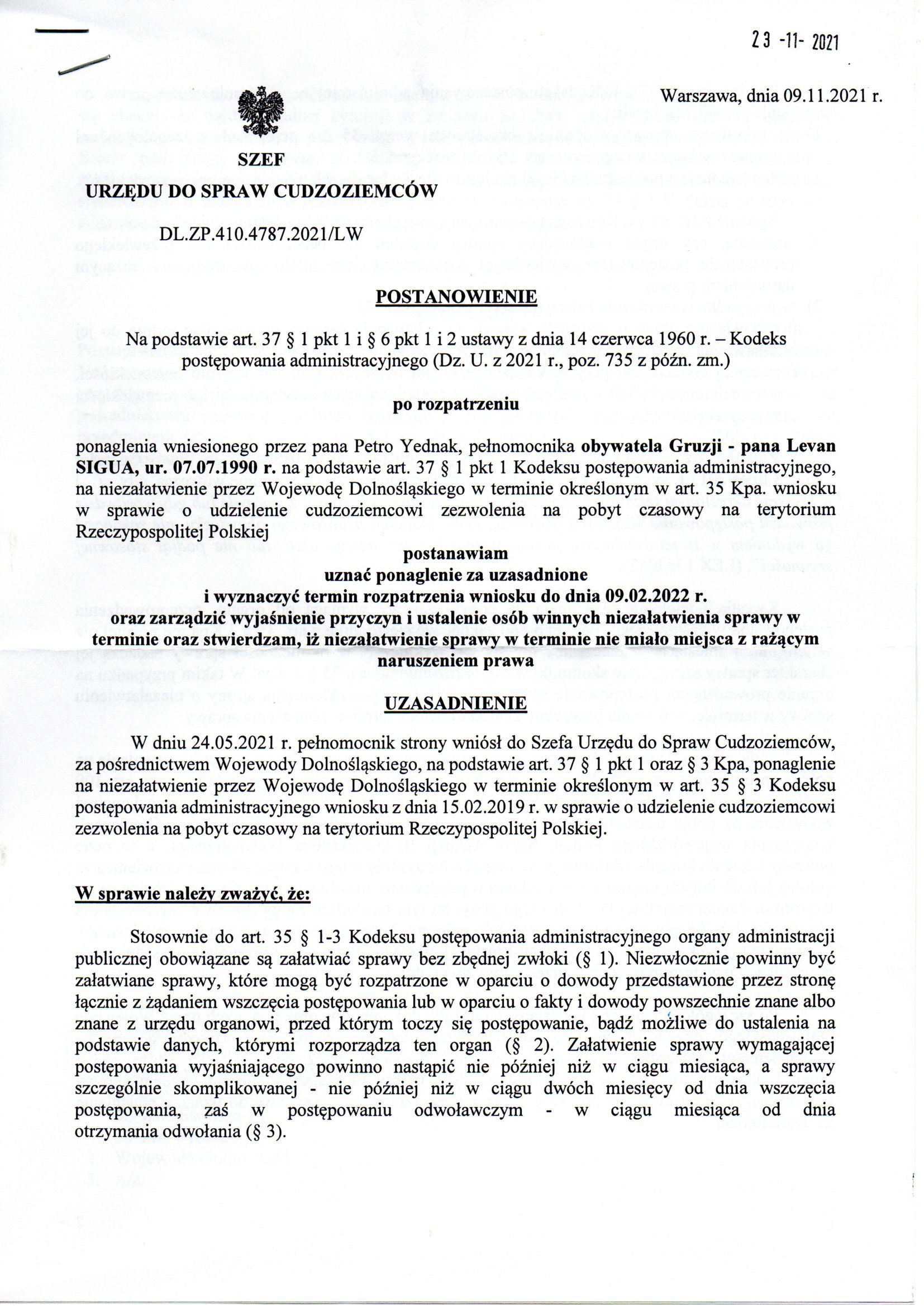 Urząd do Spraw Cudzoziemców – 2