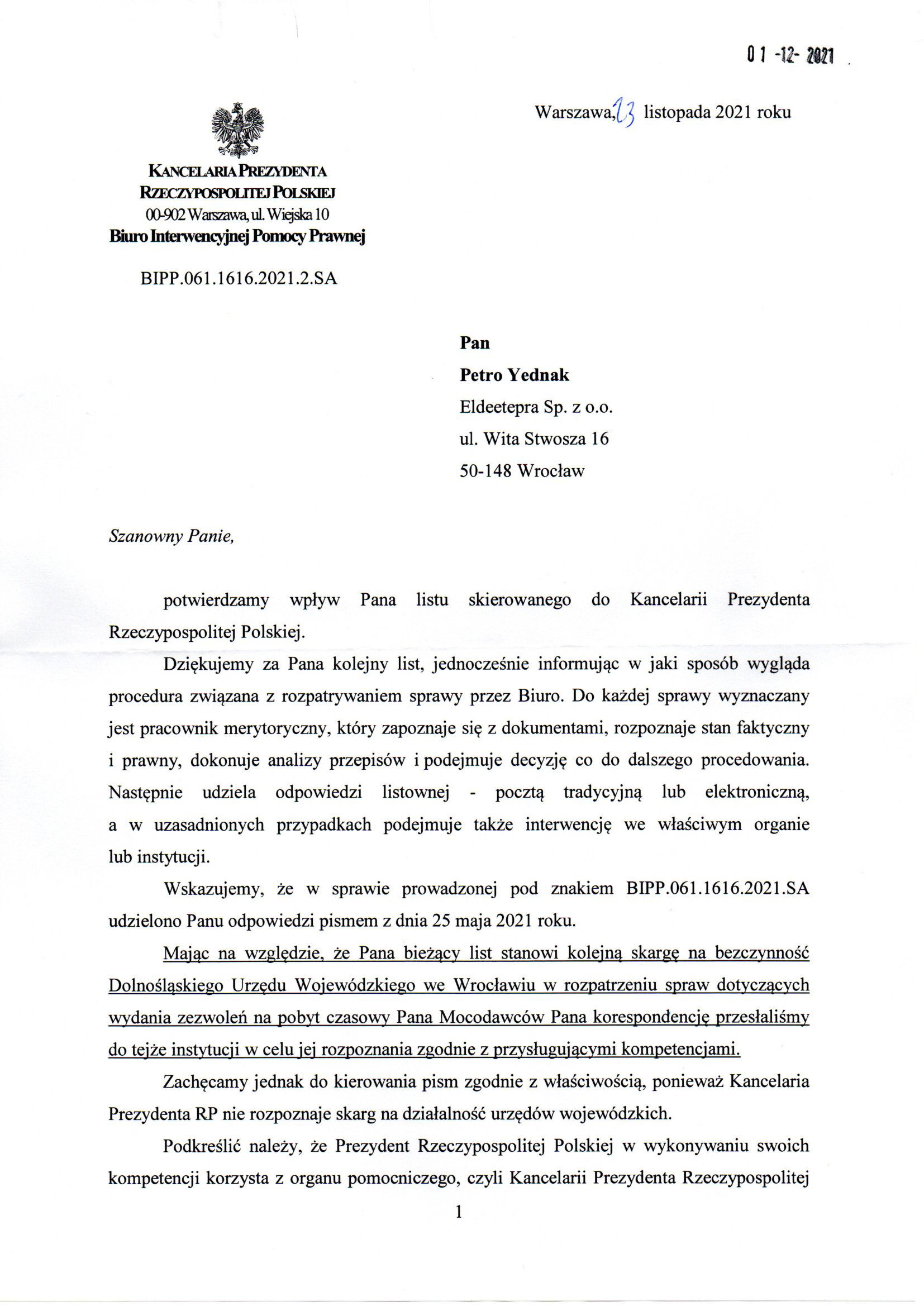 Prezydent Rzeczypospolitej Polskiej