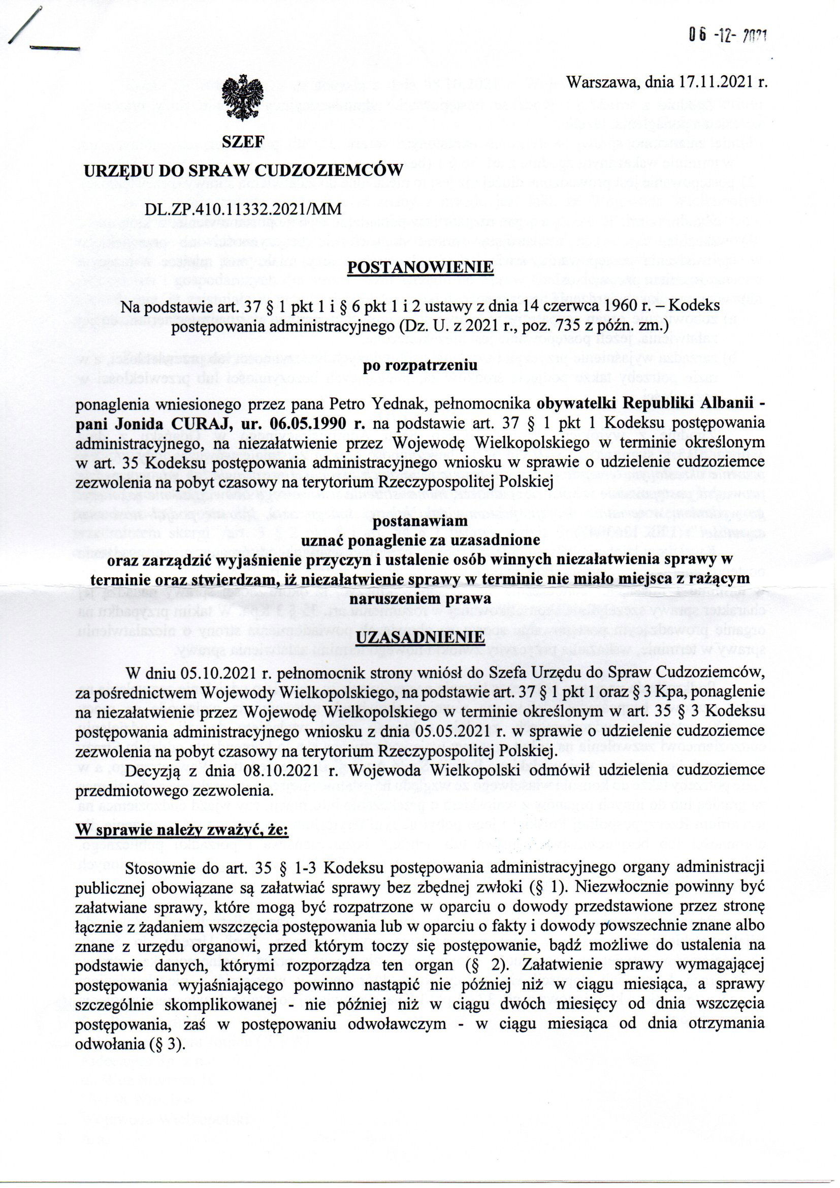 Urząd do Spraw Cudzoziemców – 2