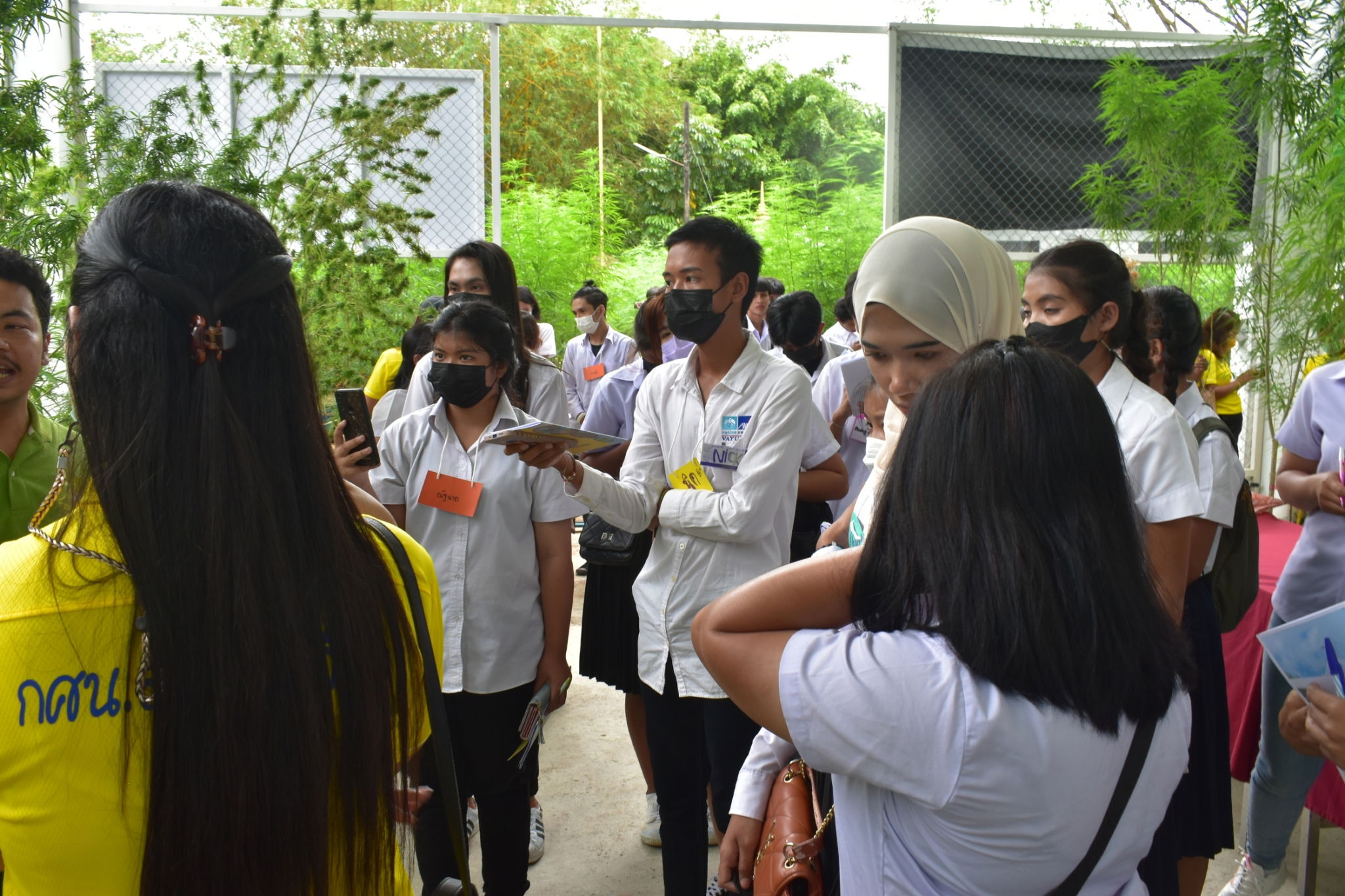 farm visit from a group of students and teachers of Non-Formal Education, Takua Pa District