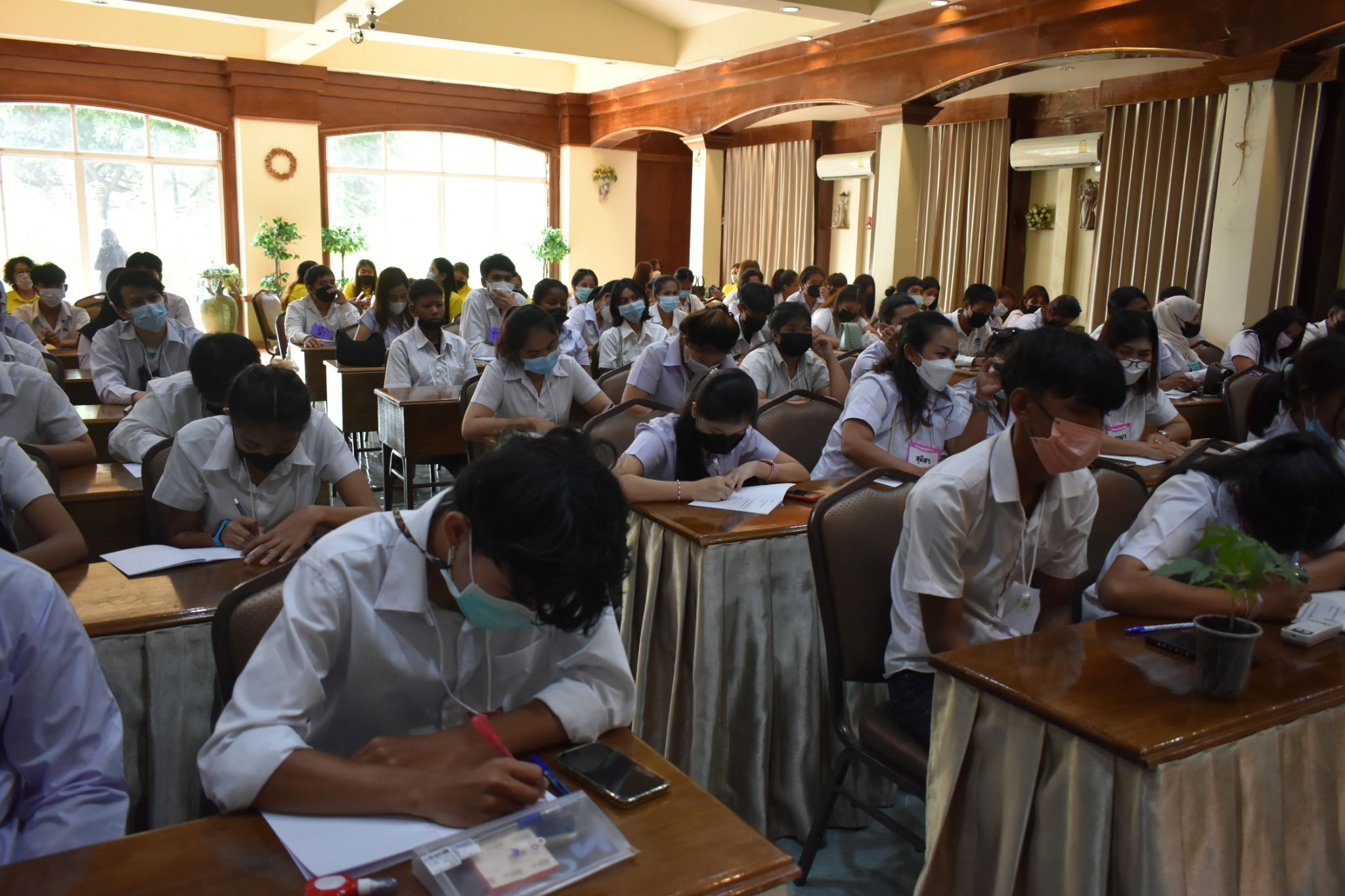 farm visit from a group of students and teachers of Non-Formal Education, Takua Pa District