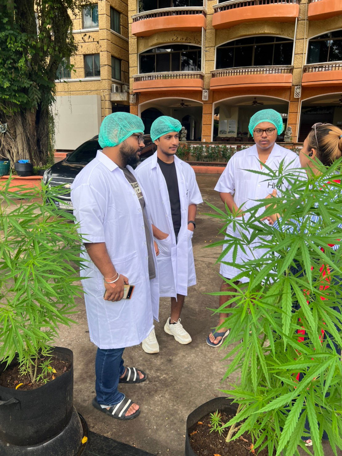 farm visit from Indian tourists