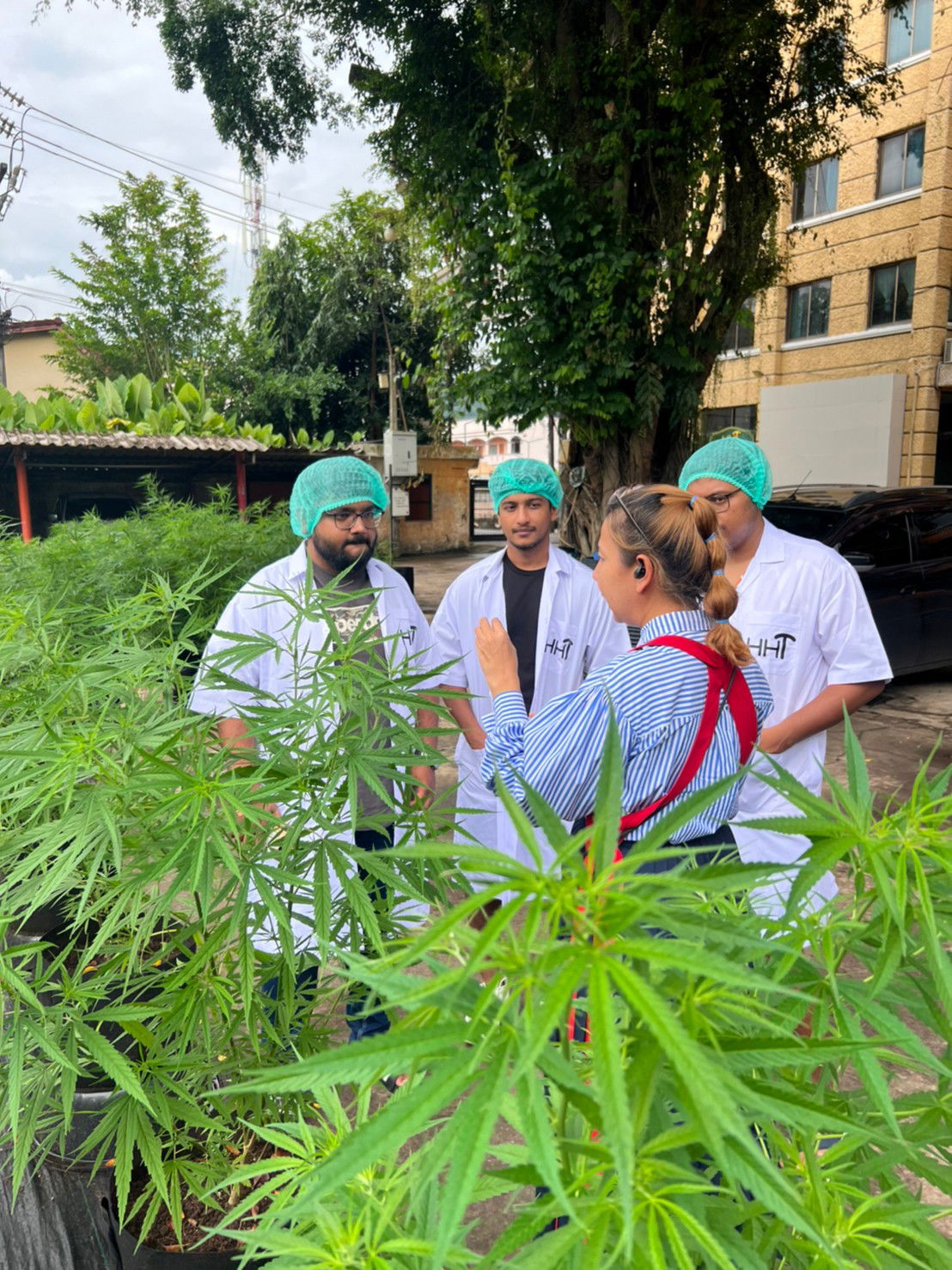farm visit from Indian tourists