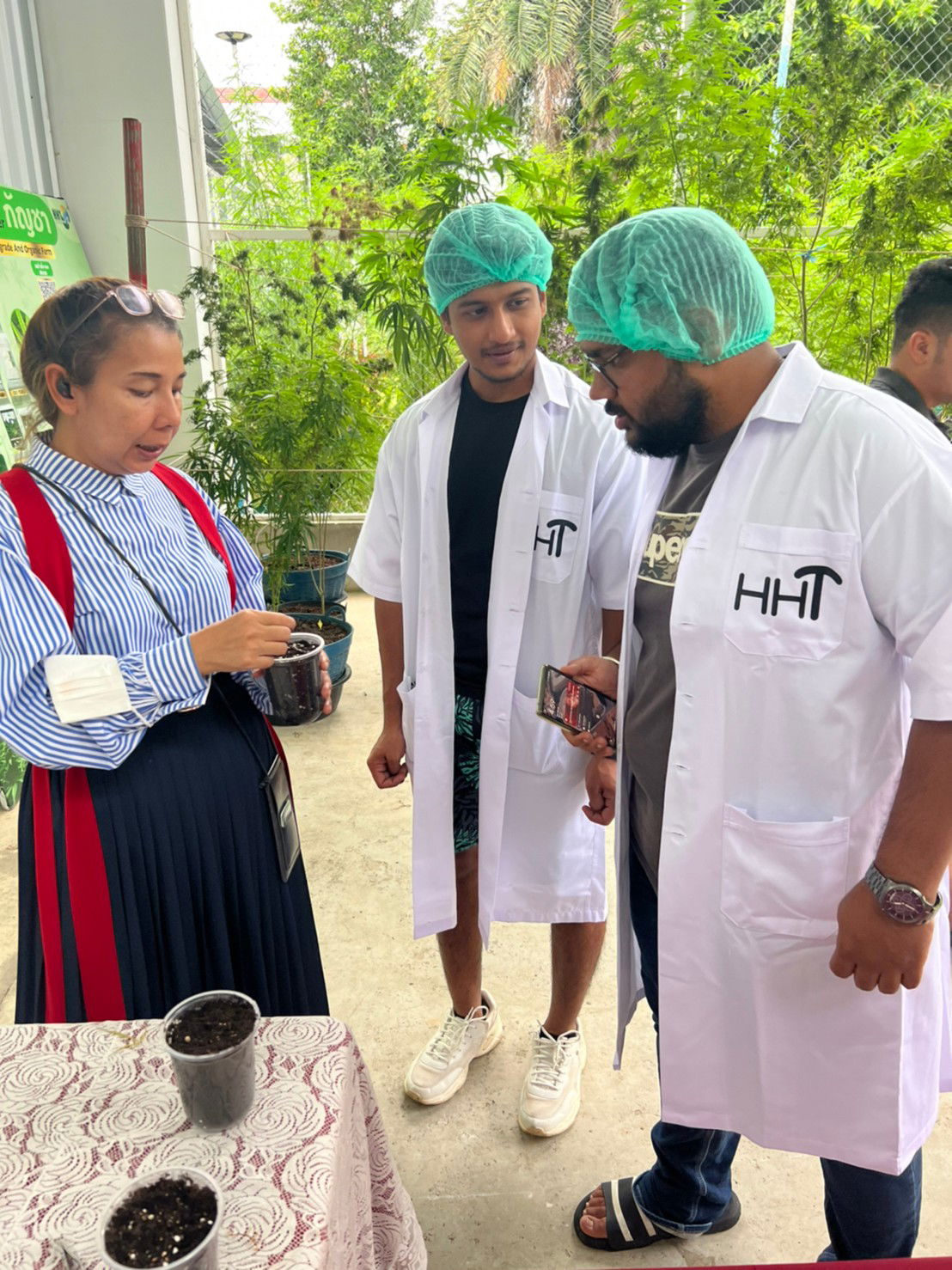 farm visit from Indian tourists