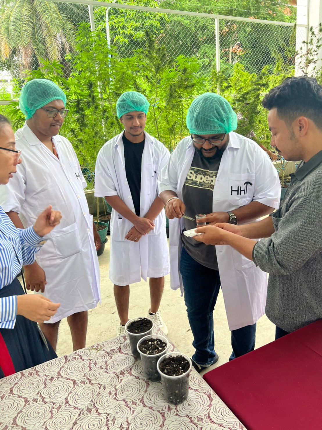 farm visit from Indian tourists