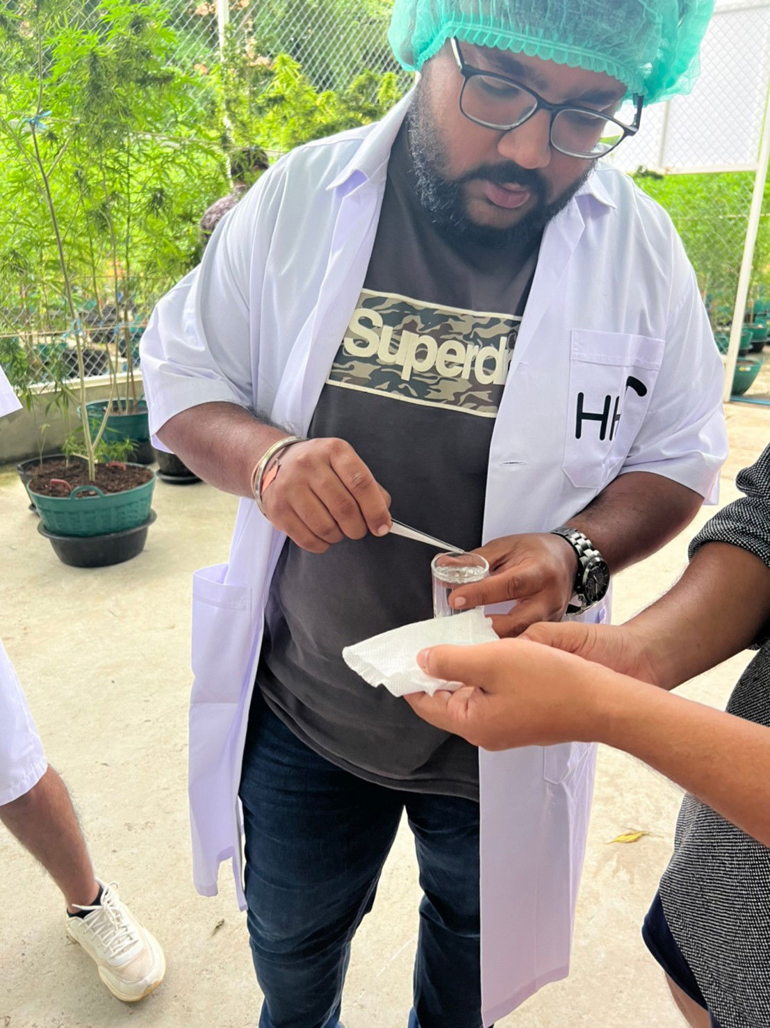 farm visit from Indian tourists