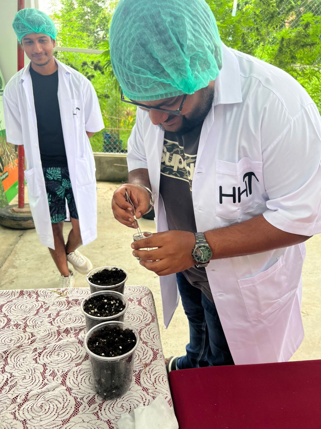 farm visit from Indian tourists