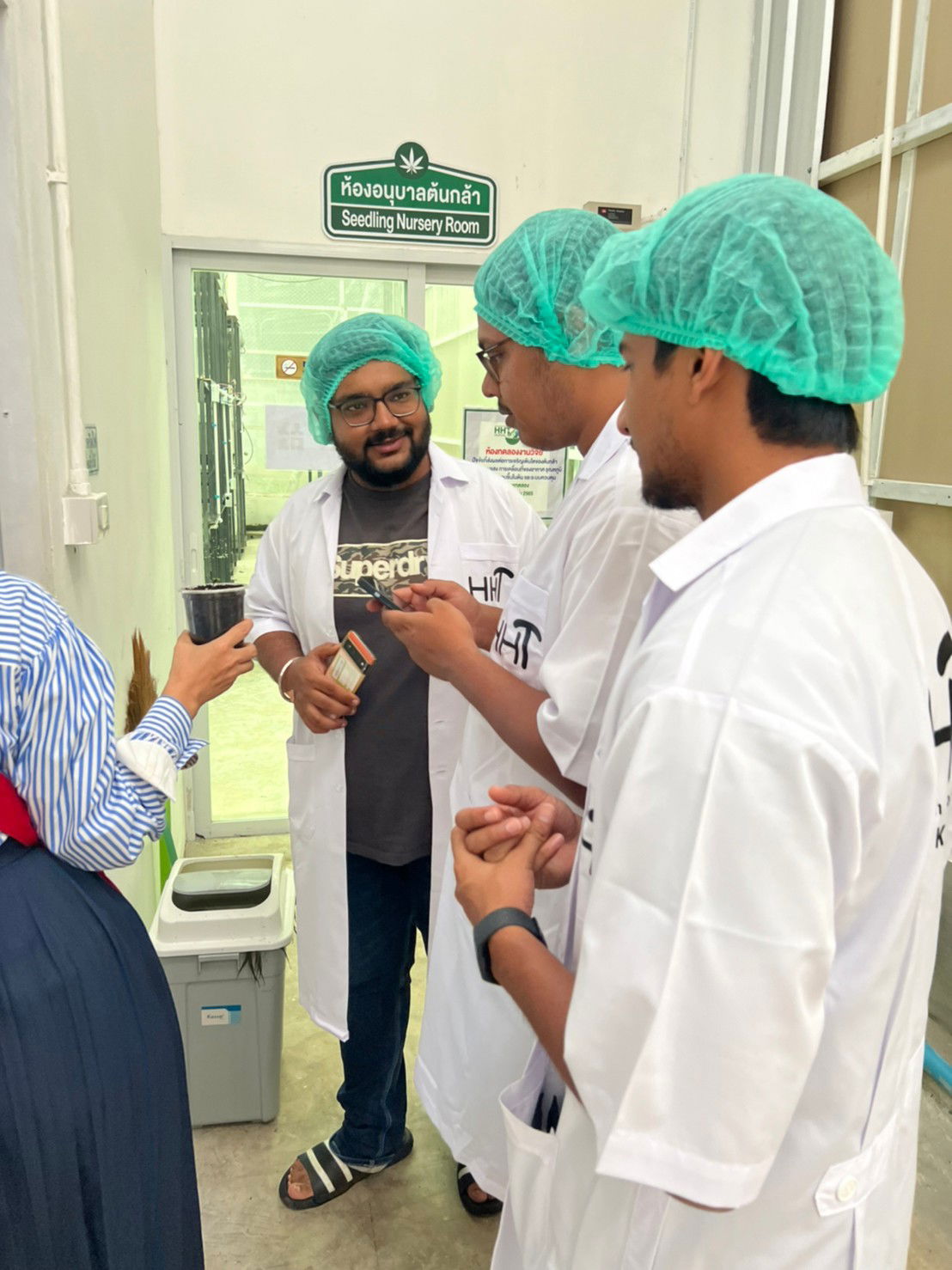 farm visit from Indian tourists