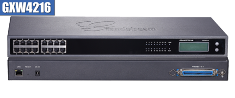 Grandstream GXW4216 - IP шлюз. 16xFXS, 1xLAN, (1GbE)Gigabit Ethernet