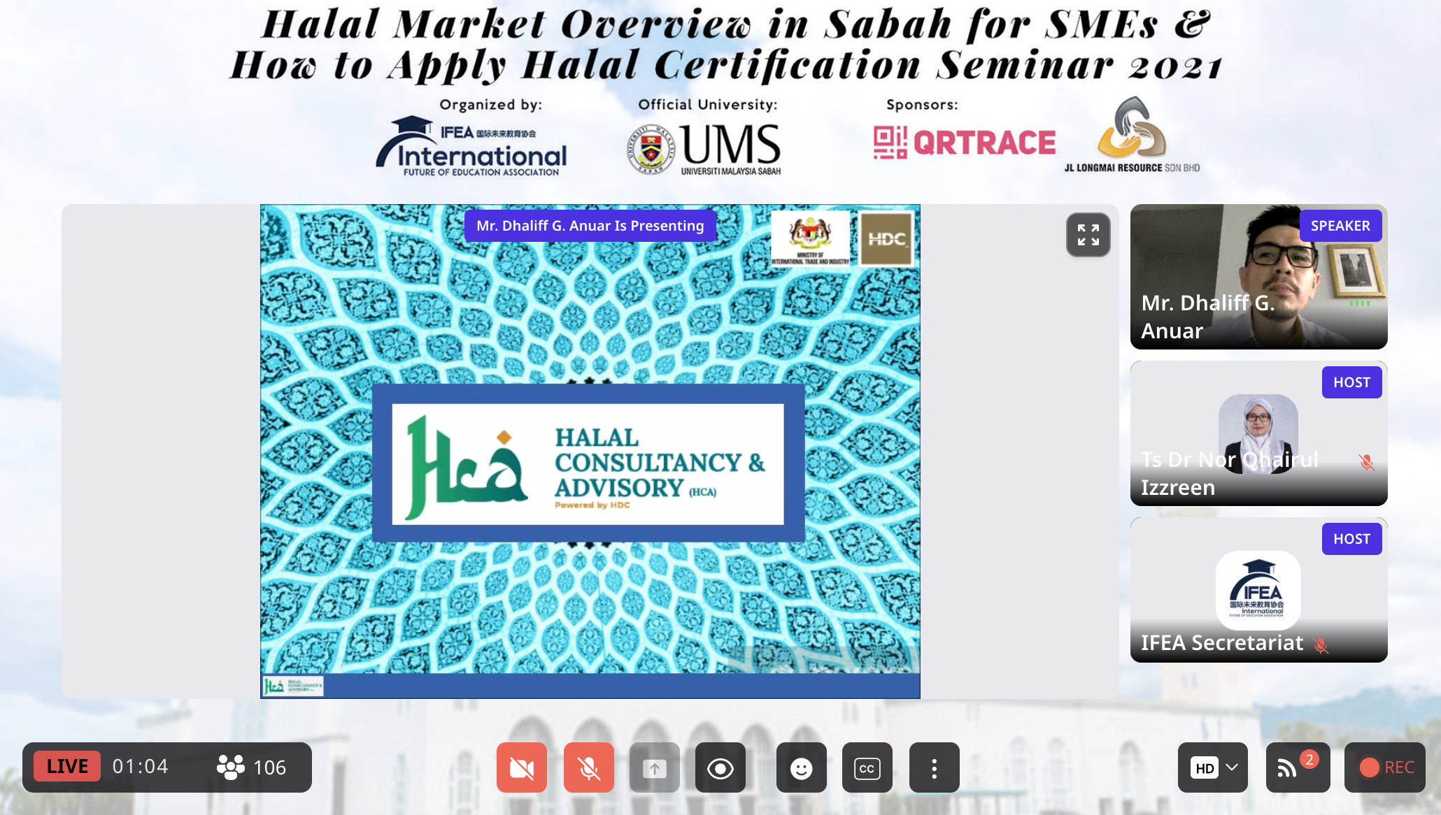 主題一：《沙巴清真认证市场》 Halal Certification among SMEs in Sabah