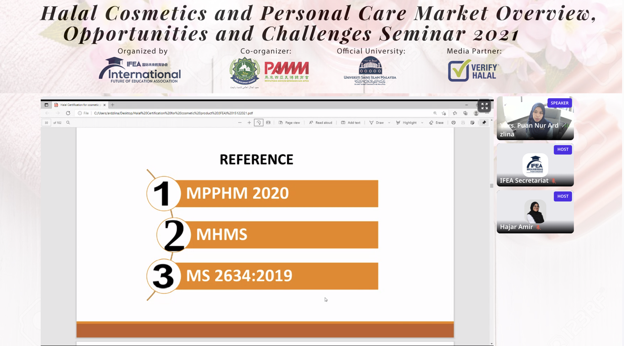 主題二 :《化妆品与个人护理用品清真认证申请 》Understand Halal Certification & Application Procedures for Halal Cosmetics and Personal Care Products