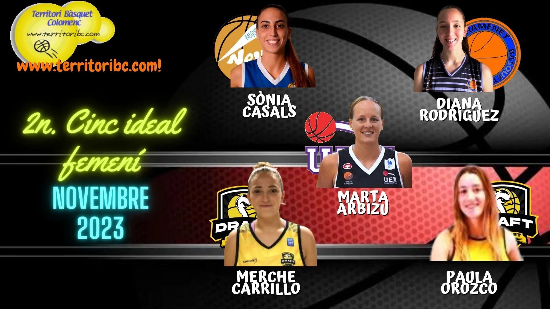 Mejor 2º. Quinteto Ideal femenino
