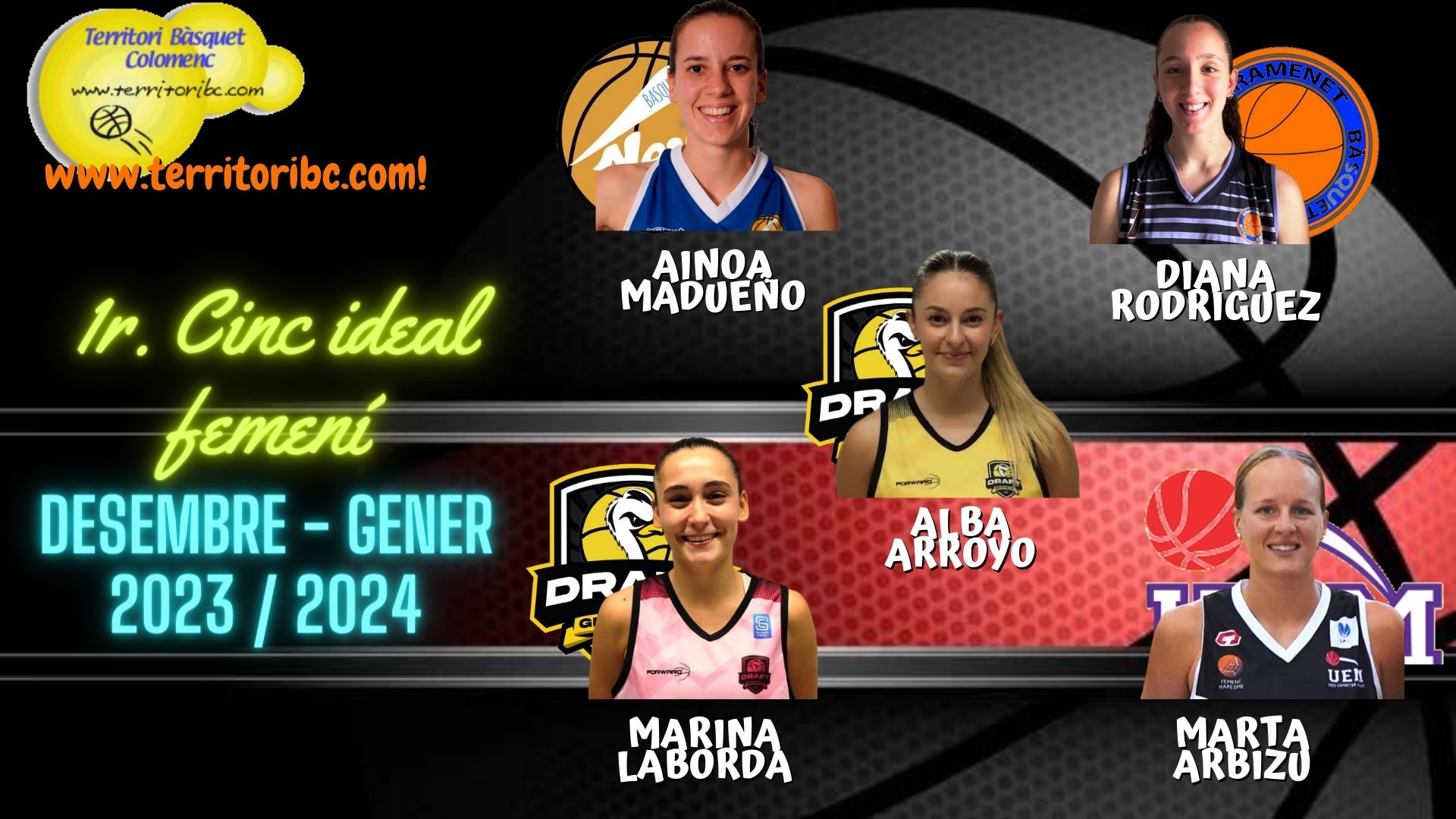 Mejor 1r. CQuinteto ideal femenino