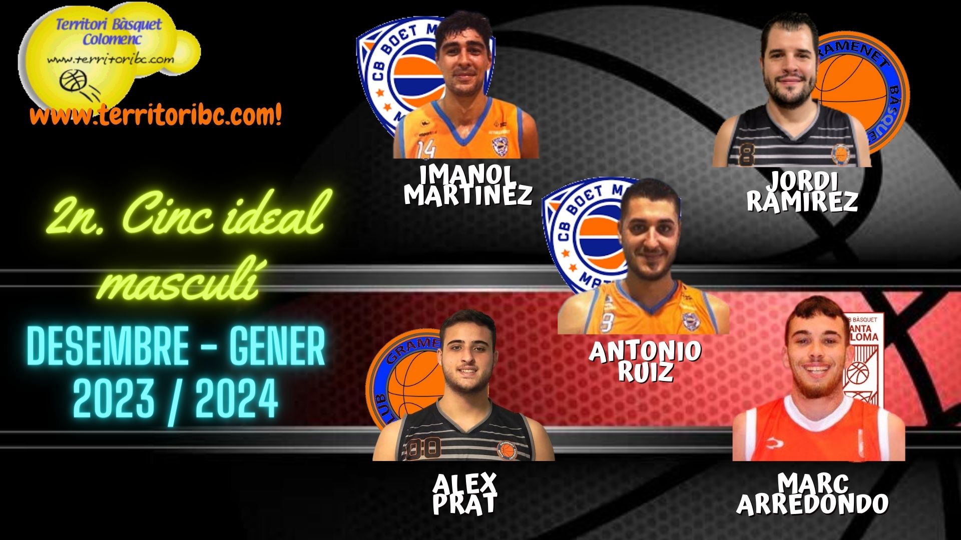 Mejor 2º. Quinteto Ideal masculino