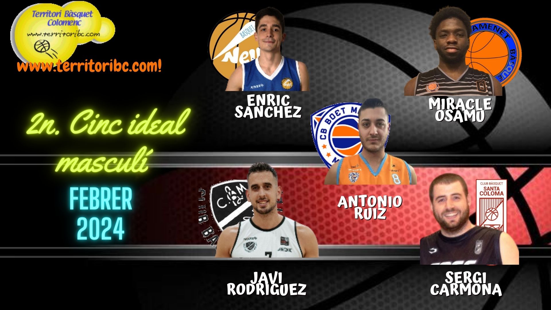 Mejor 2º. Quinteto Ideal masculino