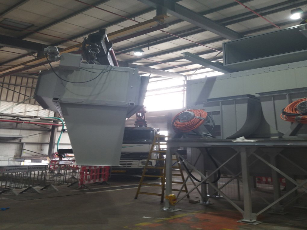 Demontageprojekt und Fließbandproduktionslinie für Marmoroberflächen 2021