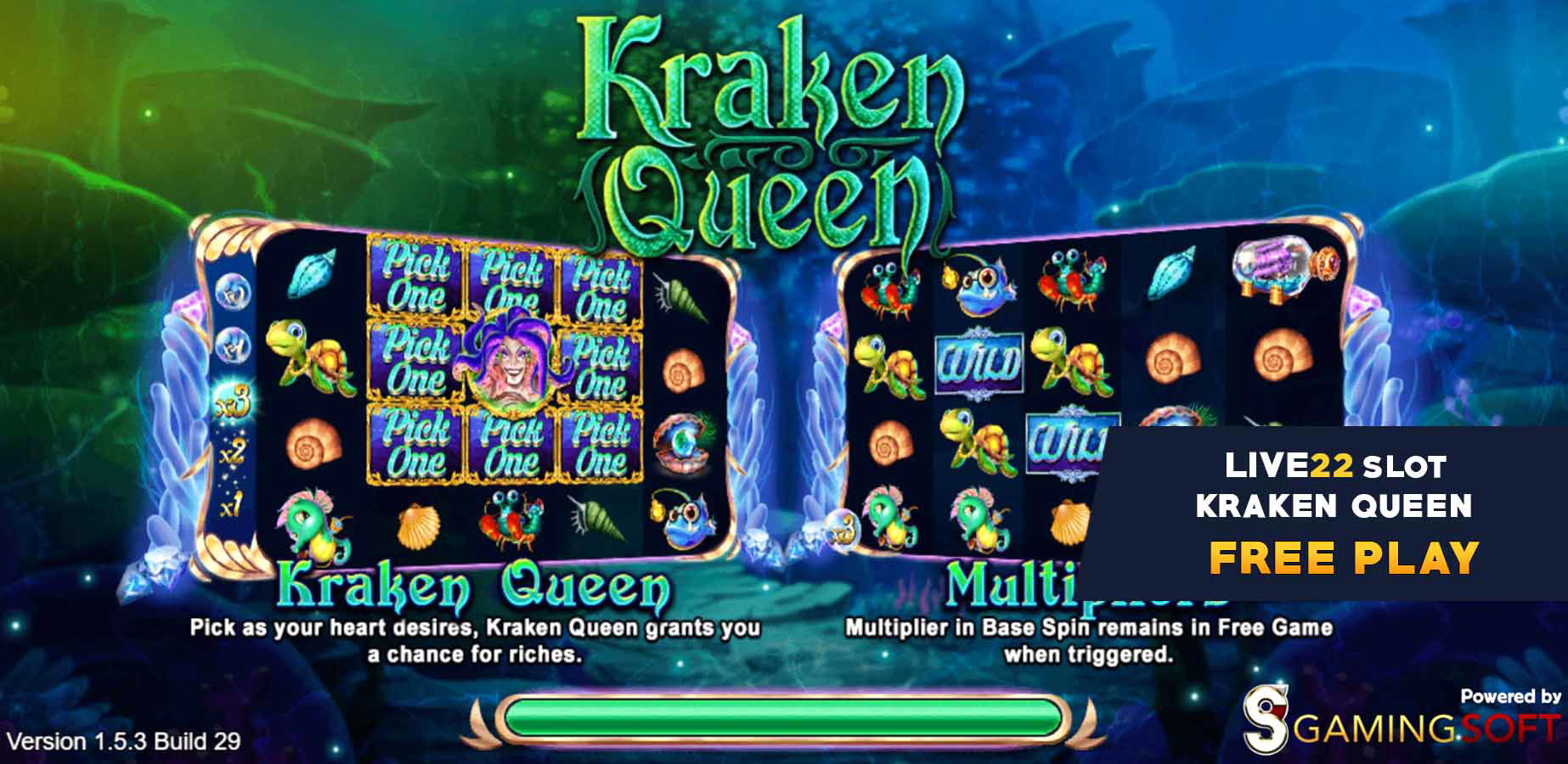 Free Play 1 Kraken Queen Slot Game - Live22 Myanmar