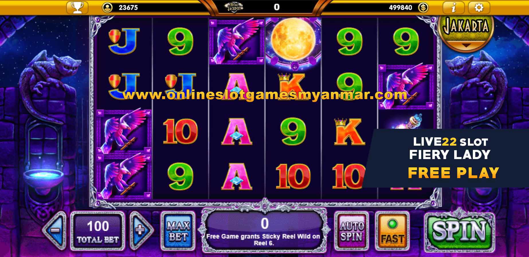 Free Play 6 Fiery Lady Slot Game - Live22 Myanmar (1)